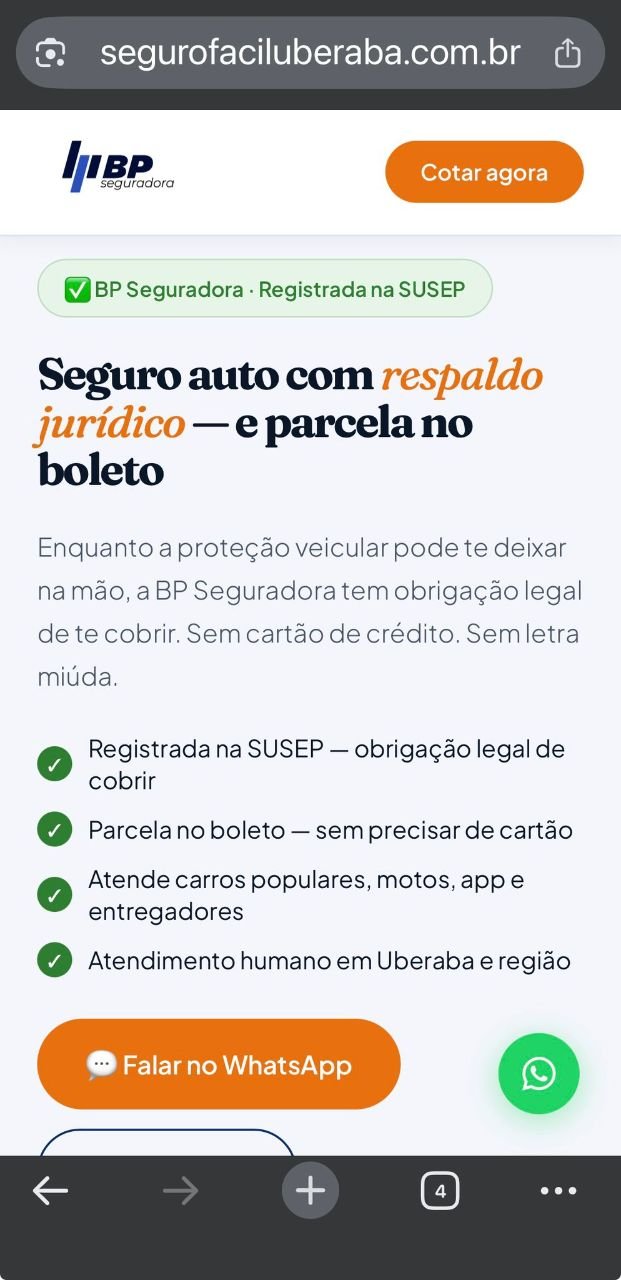 Site criado - Seguros