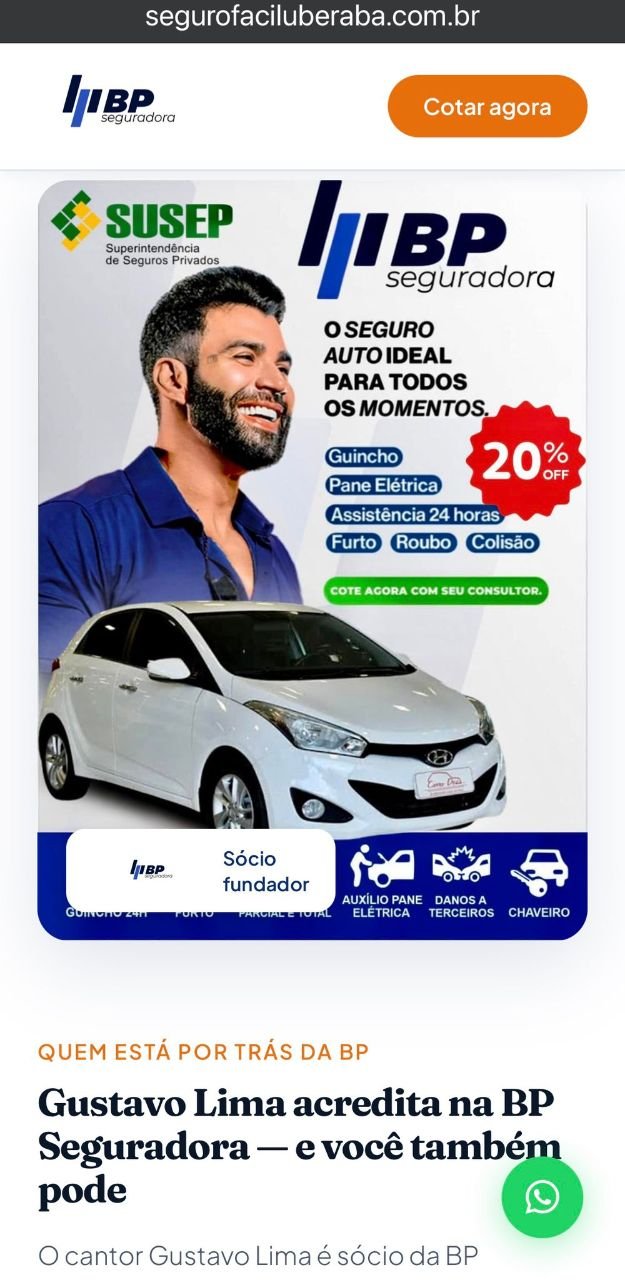 Site criado - Campanha promocional